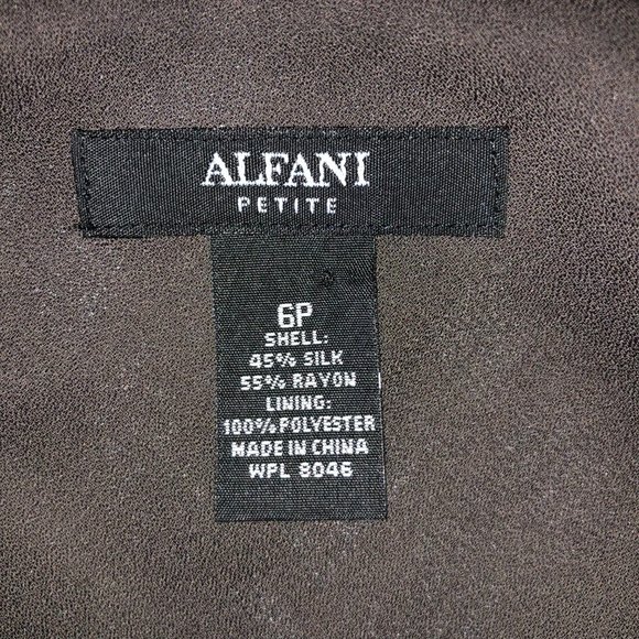 Alfani gray and blue diamond print top - Picture 7 of 7